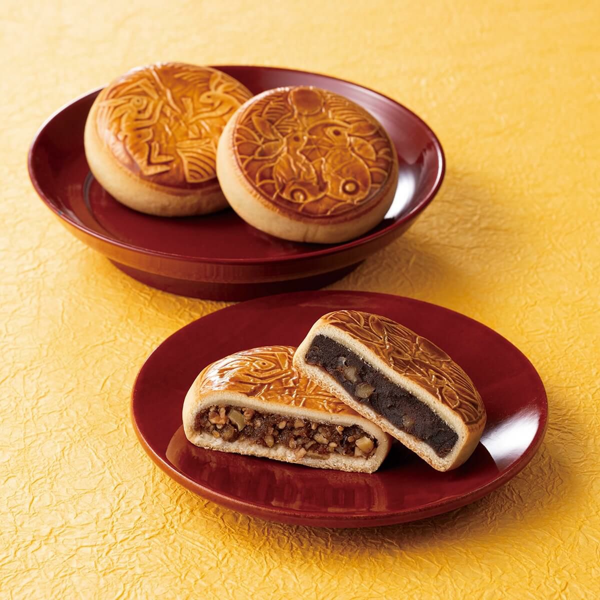 新宿中村屋　月餅　中秋の名月のシズル画像