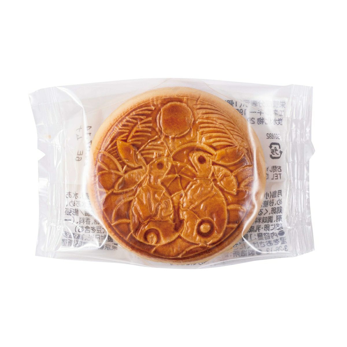 うさぎと月のイラストの型模様の月餅（小豆餡）